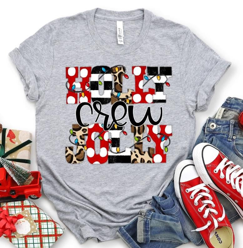 Holly Jolly crew DTF Transfer Design