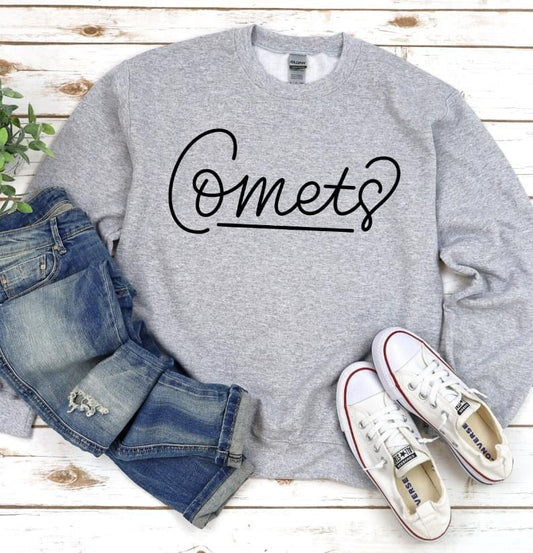 Comets Cursive DTF Transfer Design