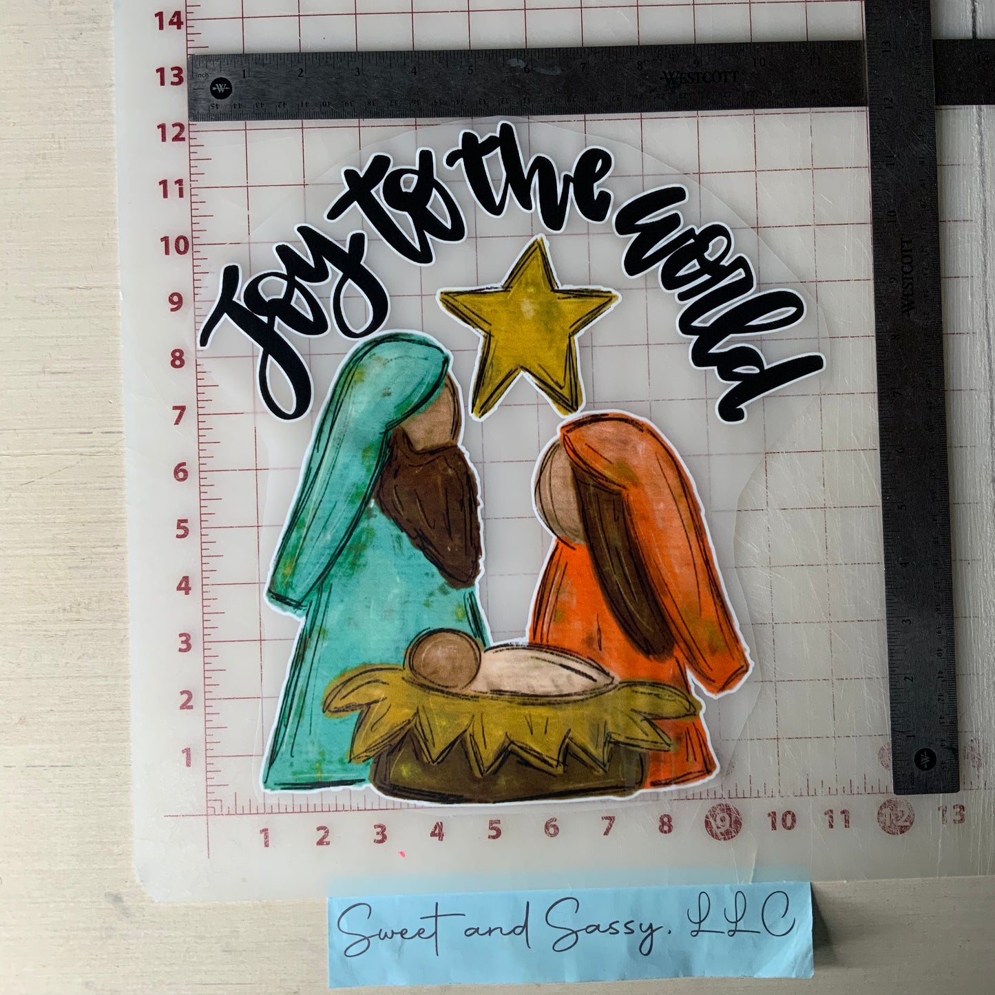 Joy to the World, Mary and Joseph DTF Transfer Design