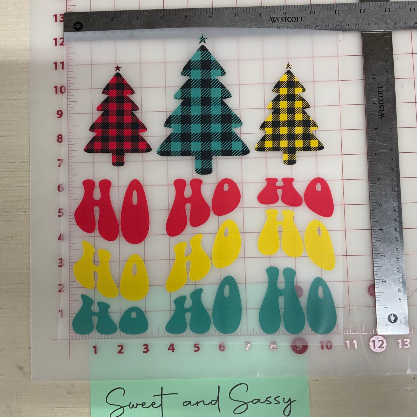 Ho Ho Ho Stacked DTF Transfer Design