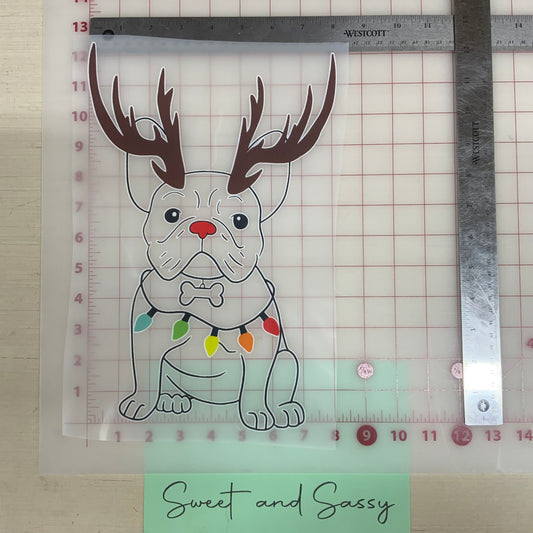 Reindeer Dog DTF Transfer Design