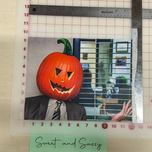 Dwight Pumpkin DTF Transfer Design