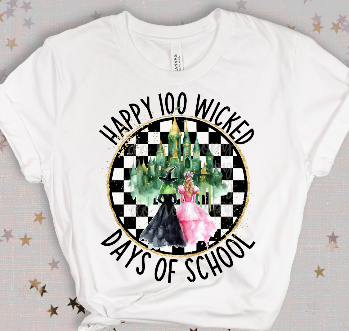 Happy 100 Wicked Days of School DTF Transfer Design