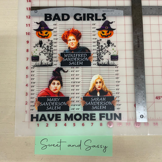 Bad girls have more fun DTF Transfer Design