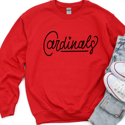 cardinals Hand Lettered DTF Transfer Design