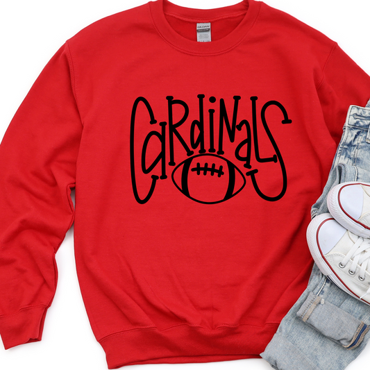 Cardinals with football DTF Transfer Design