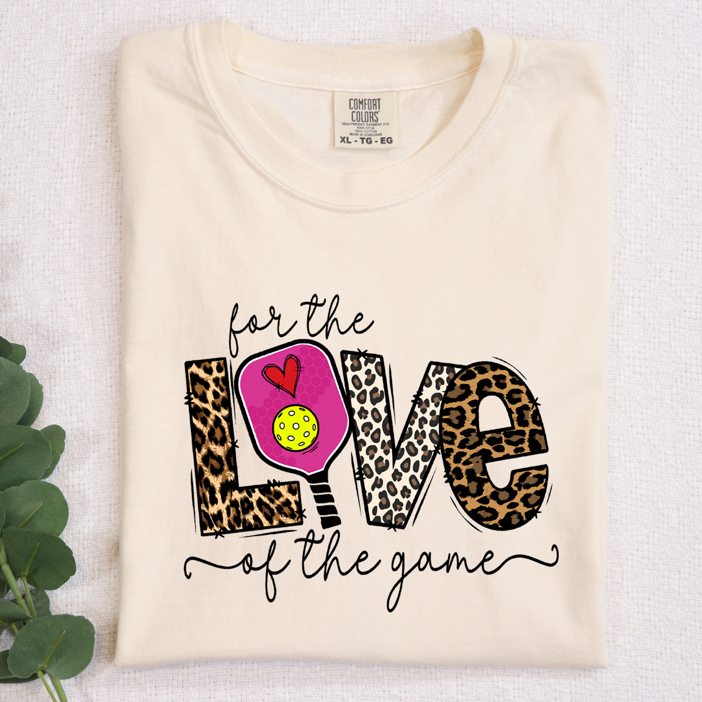 for the Love of Pickleball Pink game DTF Transfer Design