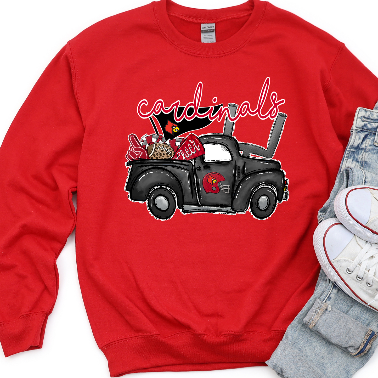 Cardinals Truck DTF Transfer Design