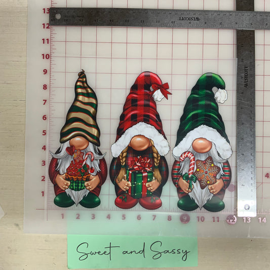 Christmas Gnomes DTF Transfer Design