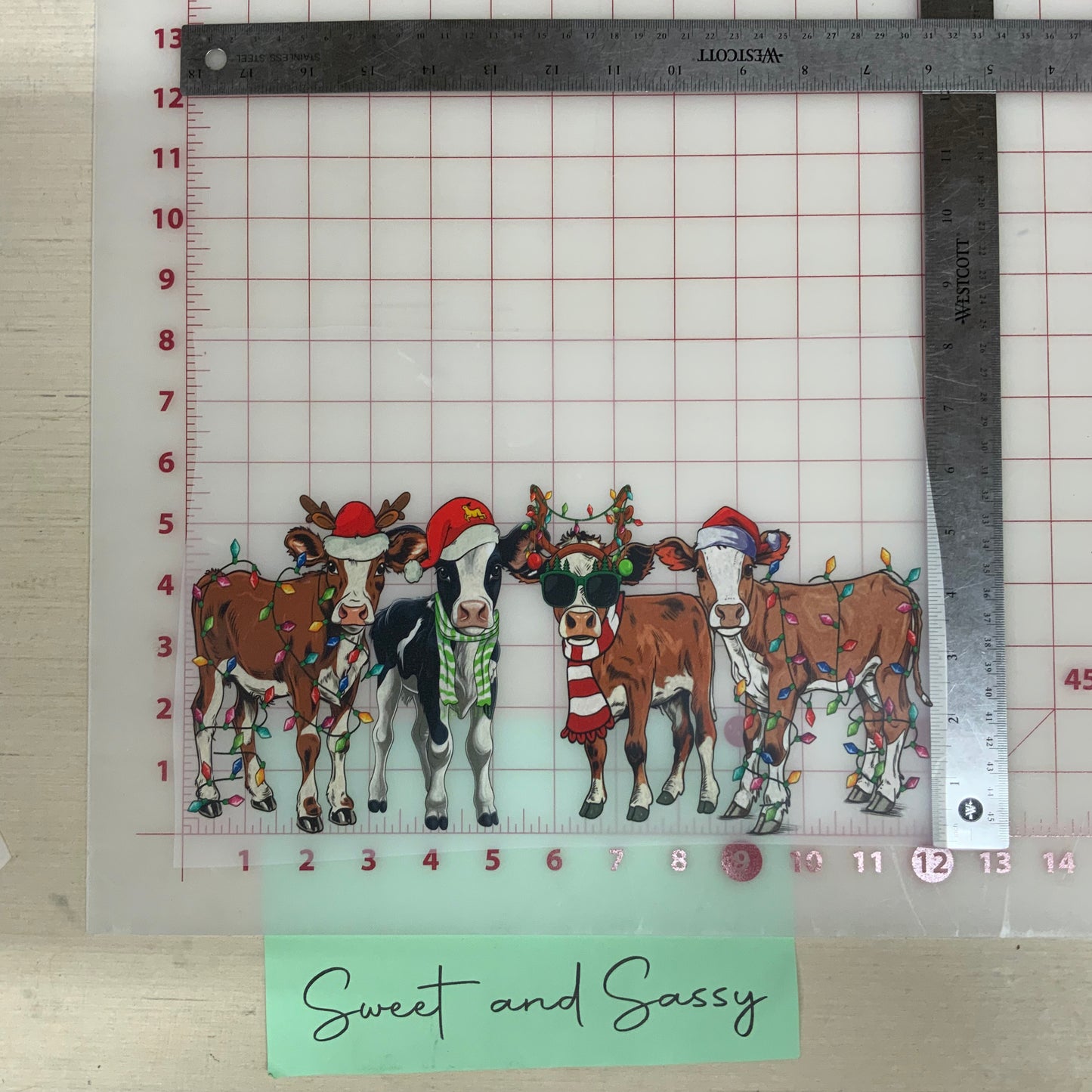 Christmas Cows DTF Direct To Film 📠🎞 Transfer Design