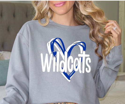 wildcats hearts DTF Transfer