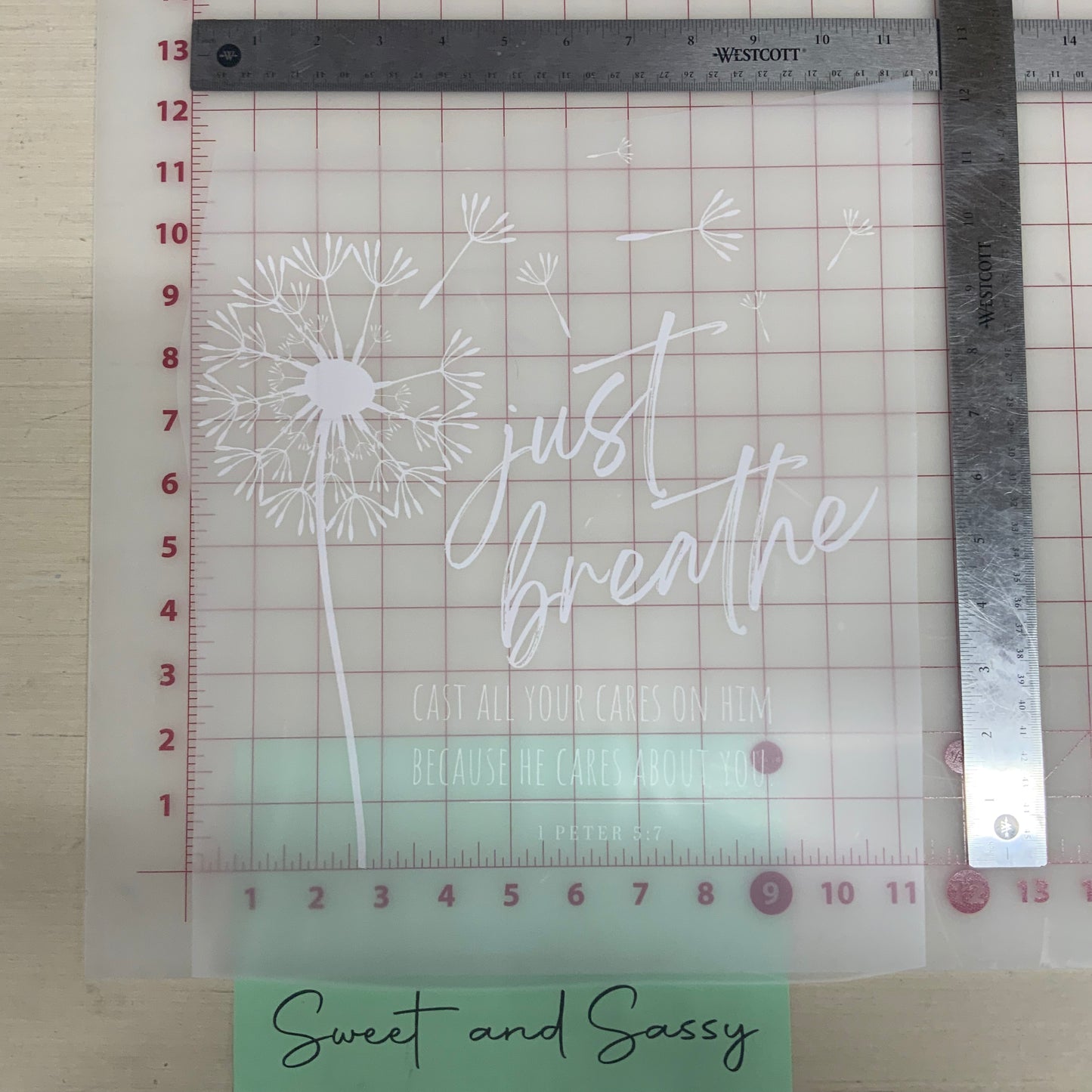 Just Breathe DTF Transfer Design