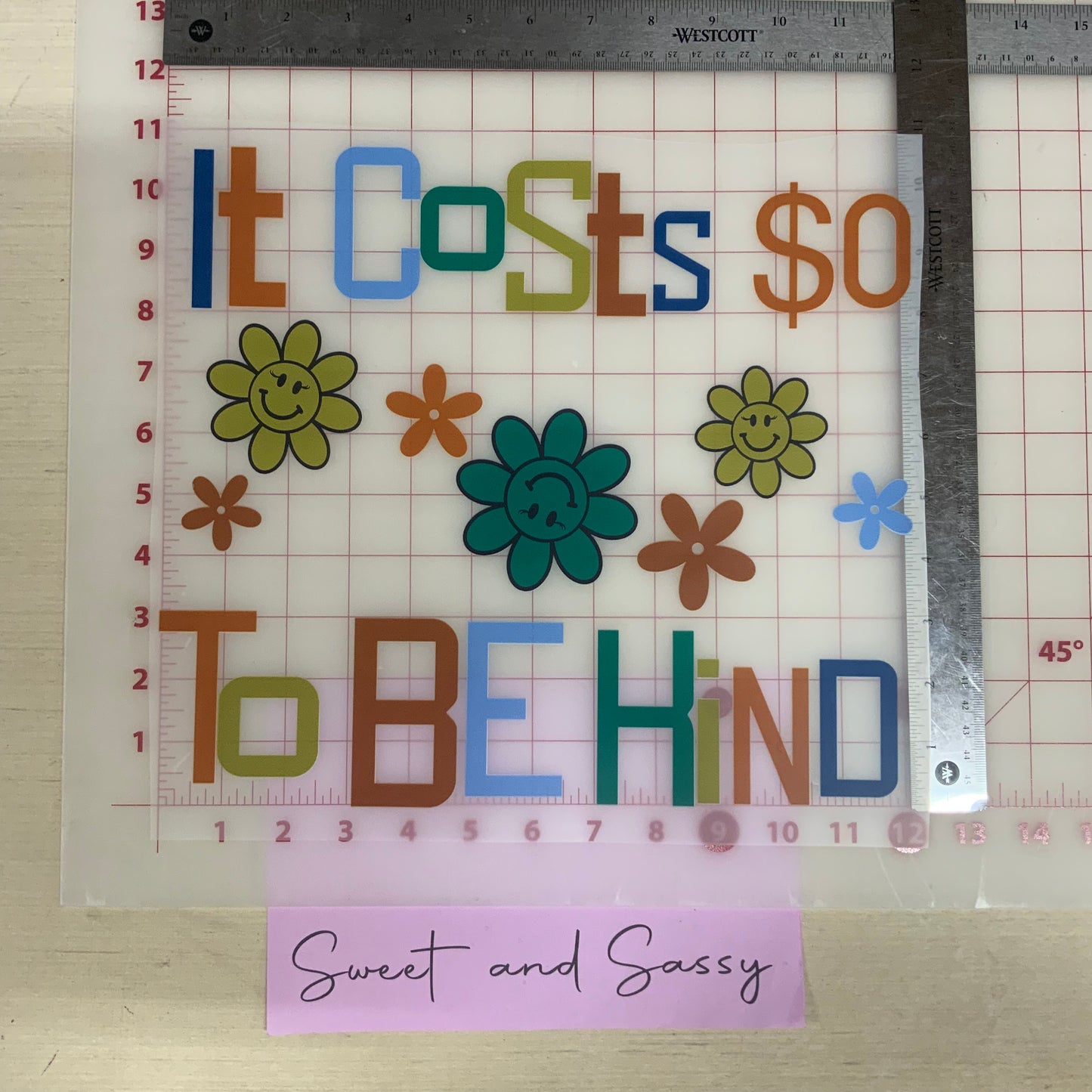 It costs $0 to be kind DTF Transfer Design