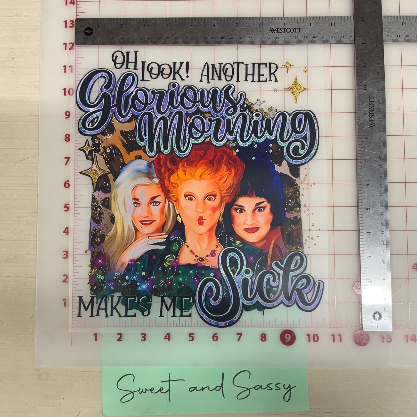 Oh Look Another Glorious Morning Makes Me Sick DTF Transfer Design