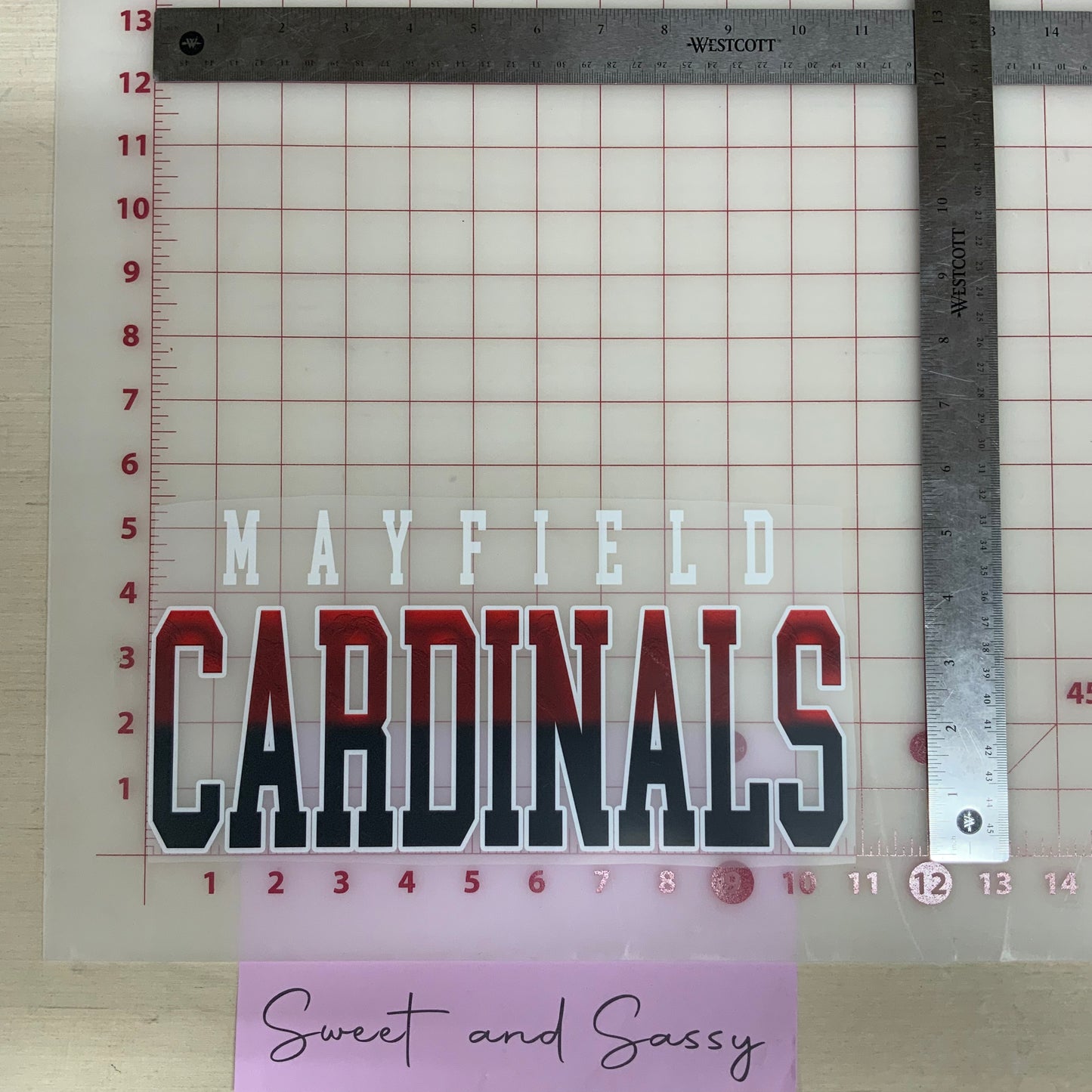 Mayfield Cardinals DTF Transfer