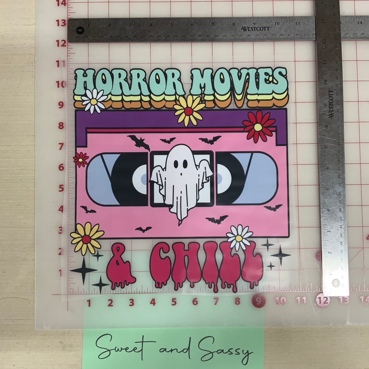 Horror Movies and Chill DTF Transfer Design