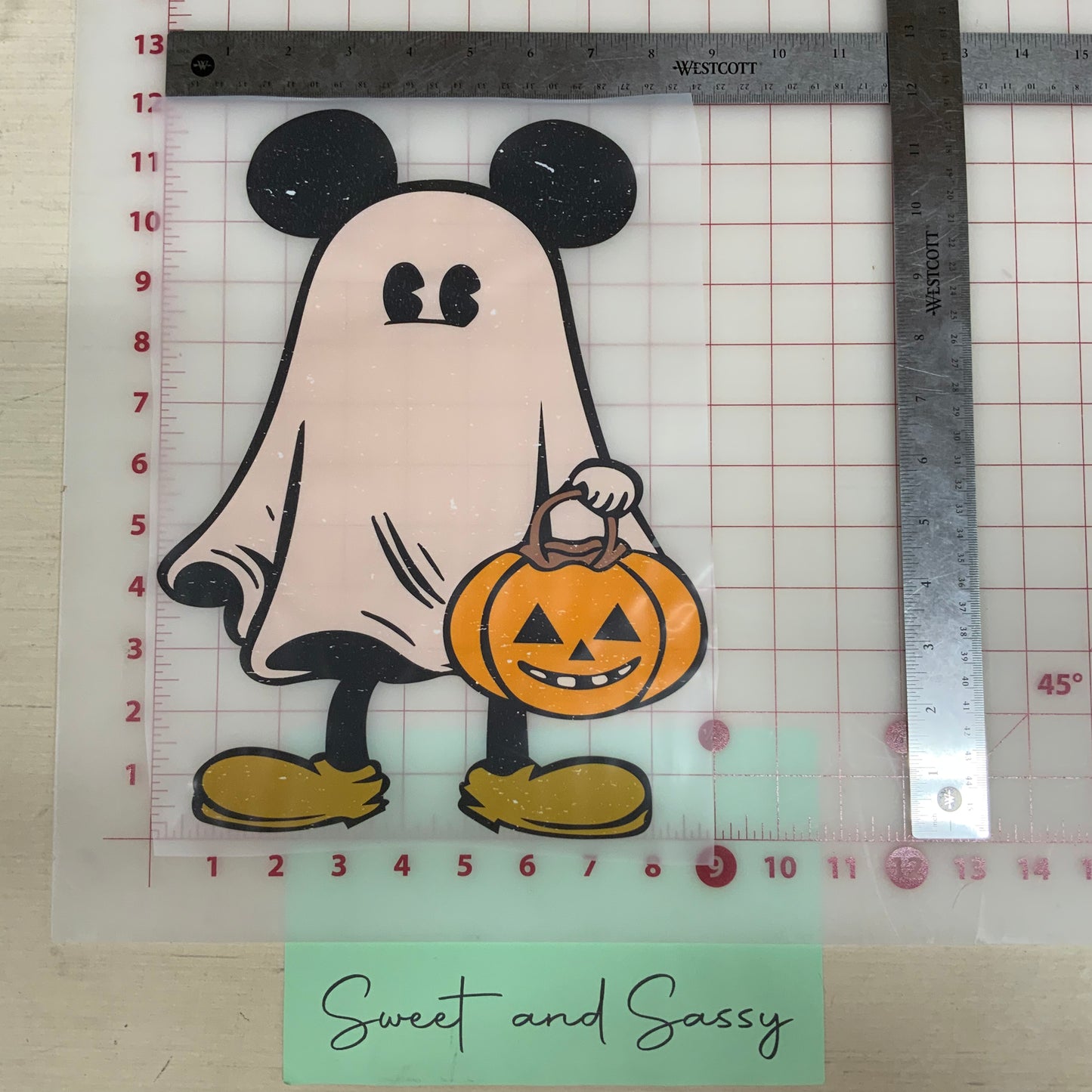 Ghost Mouse DTF Transfer Design