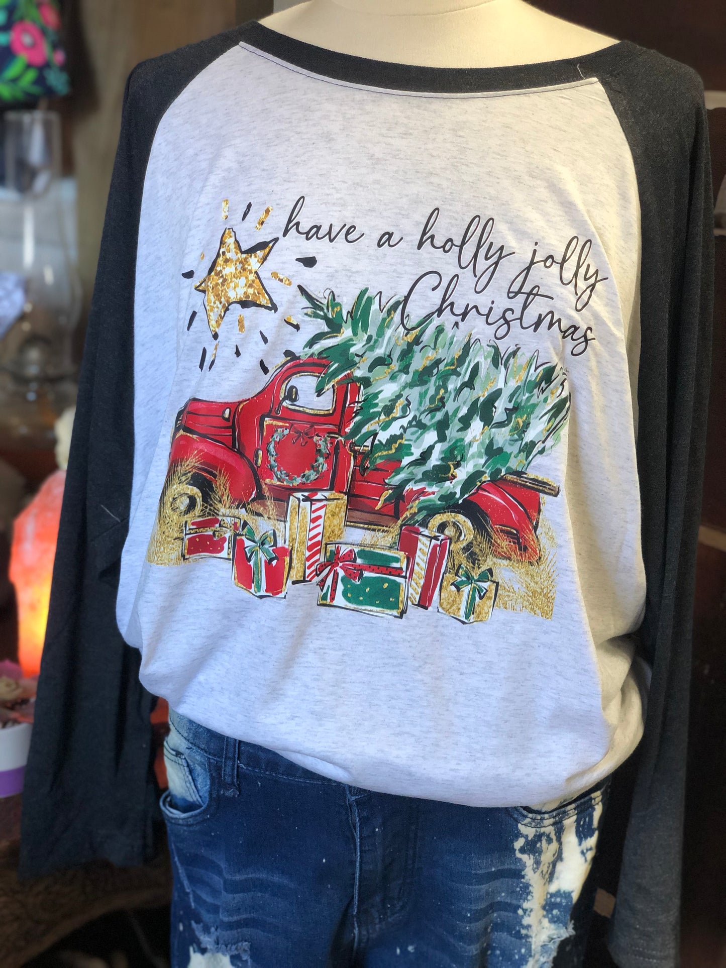 Have a Holly Jolly Christmas, red truck DTF Transfer Design