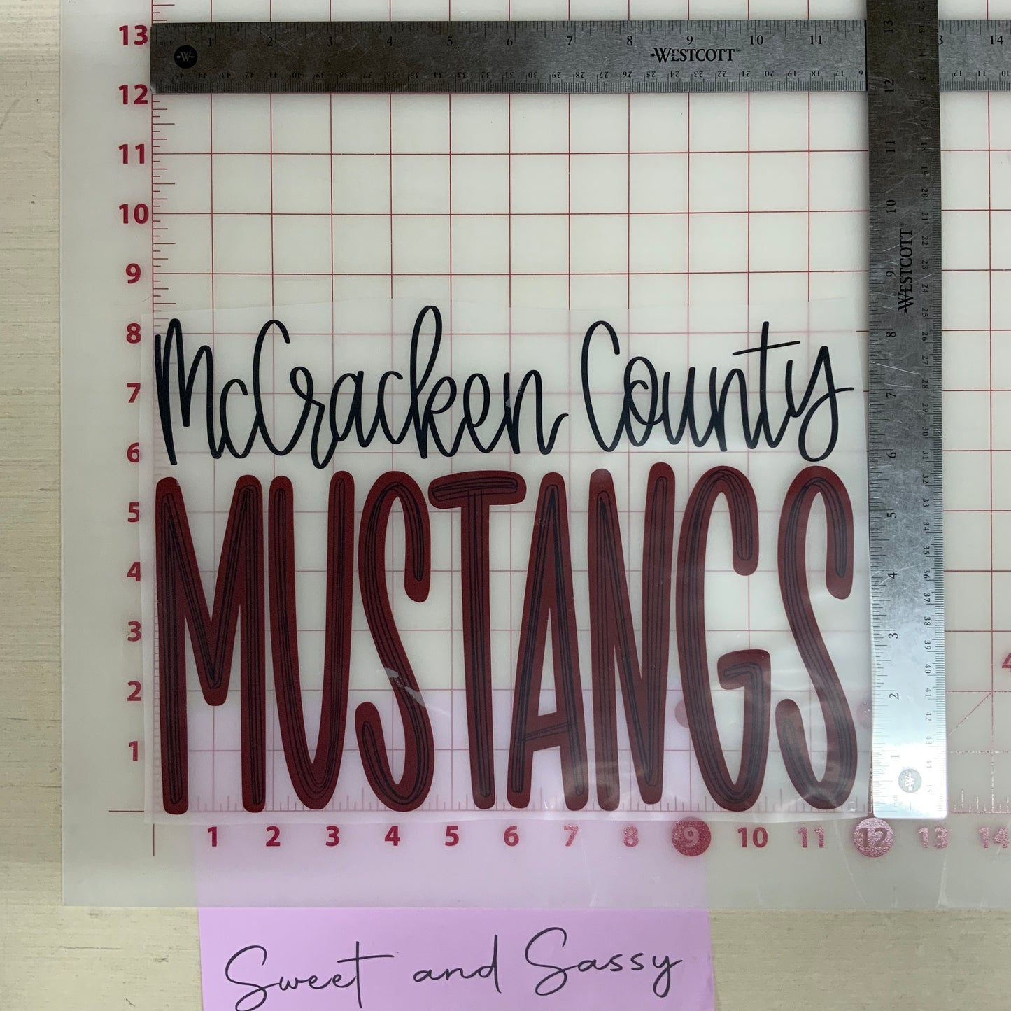 McCracken County Mustangs Scribble DTF Transfer