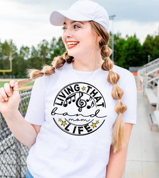 Living that band mom life DTF Transfer Design