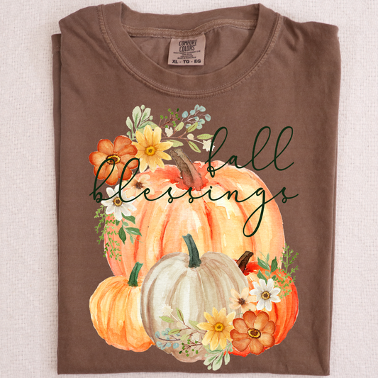 Fall Blessings pumpkins DTF Transfer Design