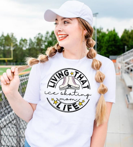 Living that ice skating mom life DTF Transfer Design