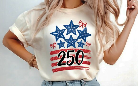 250 years stars and stripes DTF Transfer Design