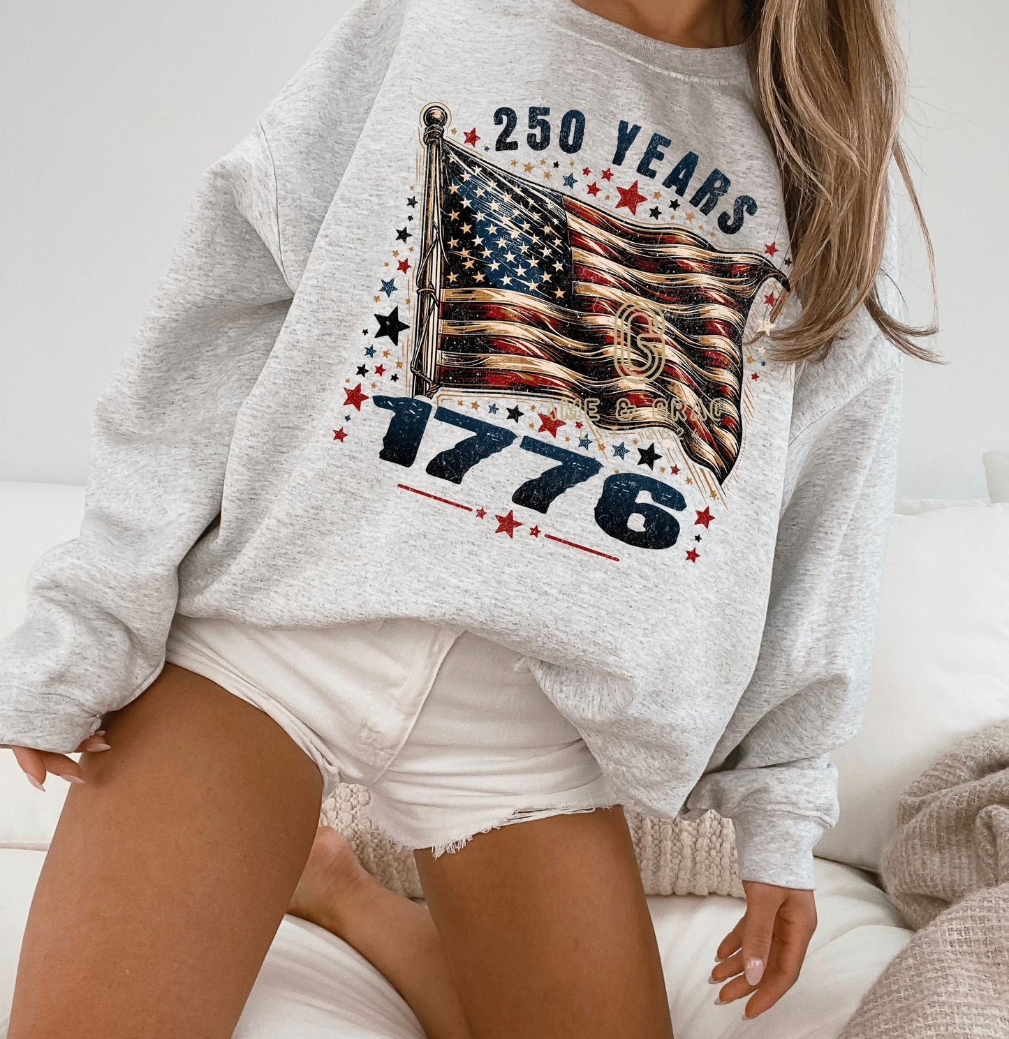 250 years flag grunge DTF Transfer Design