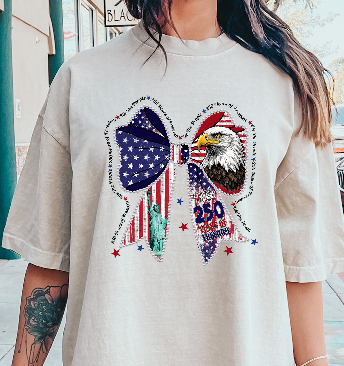 250 years of Freedom Bow DTF Transfer Design