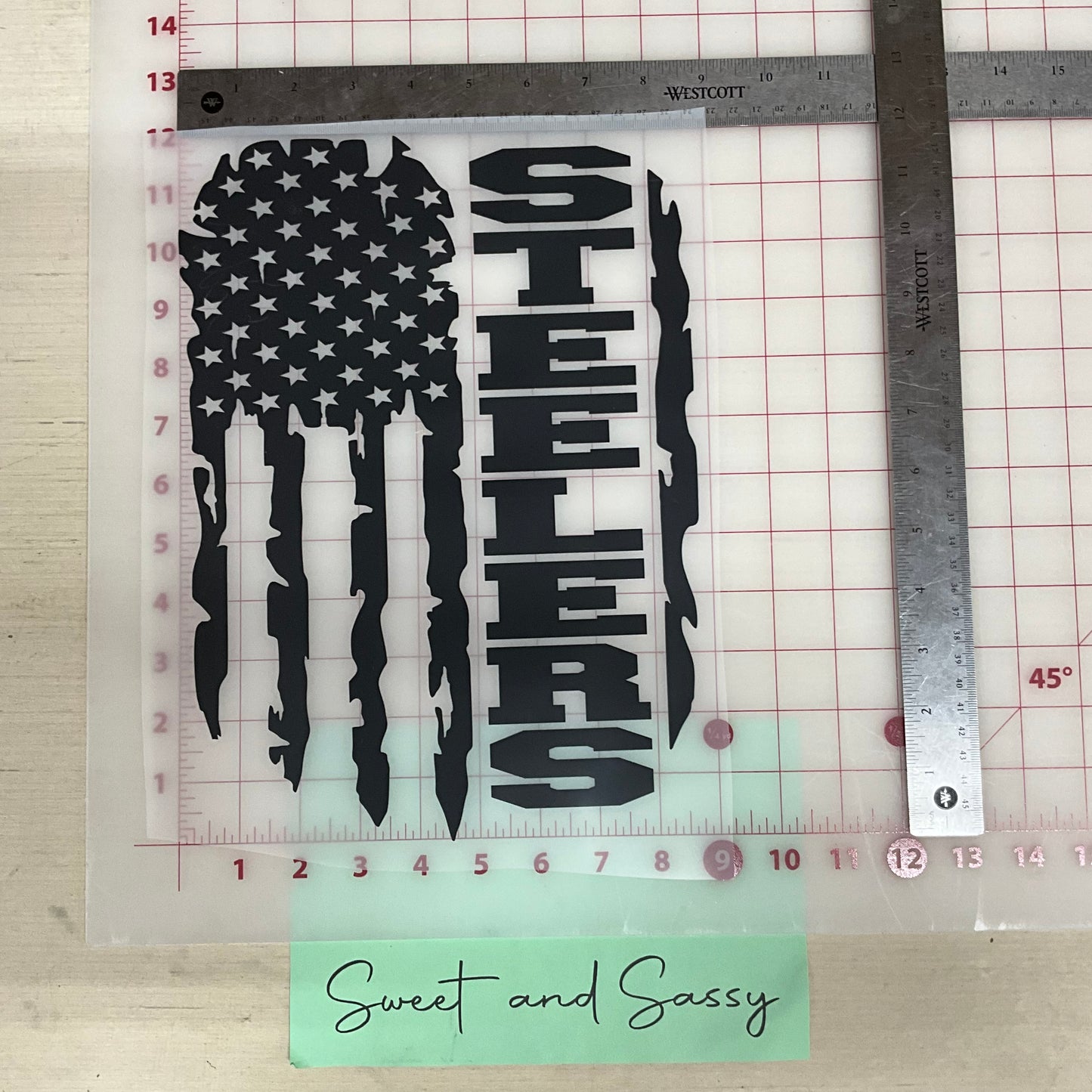 Steelers Flag DTF Transfer Design