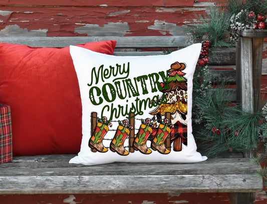 Merry Country Christmas DTF Transfer Design