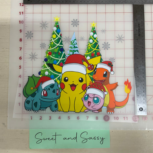 Pokemon Christmas DTF Transfer Design