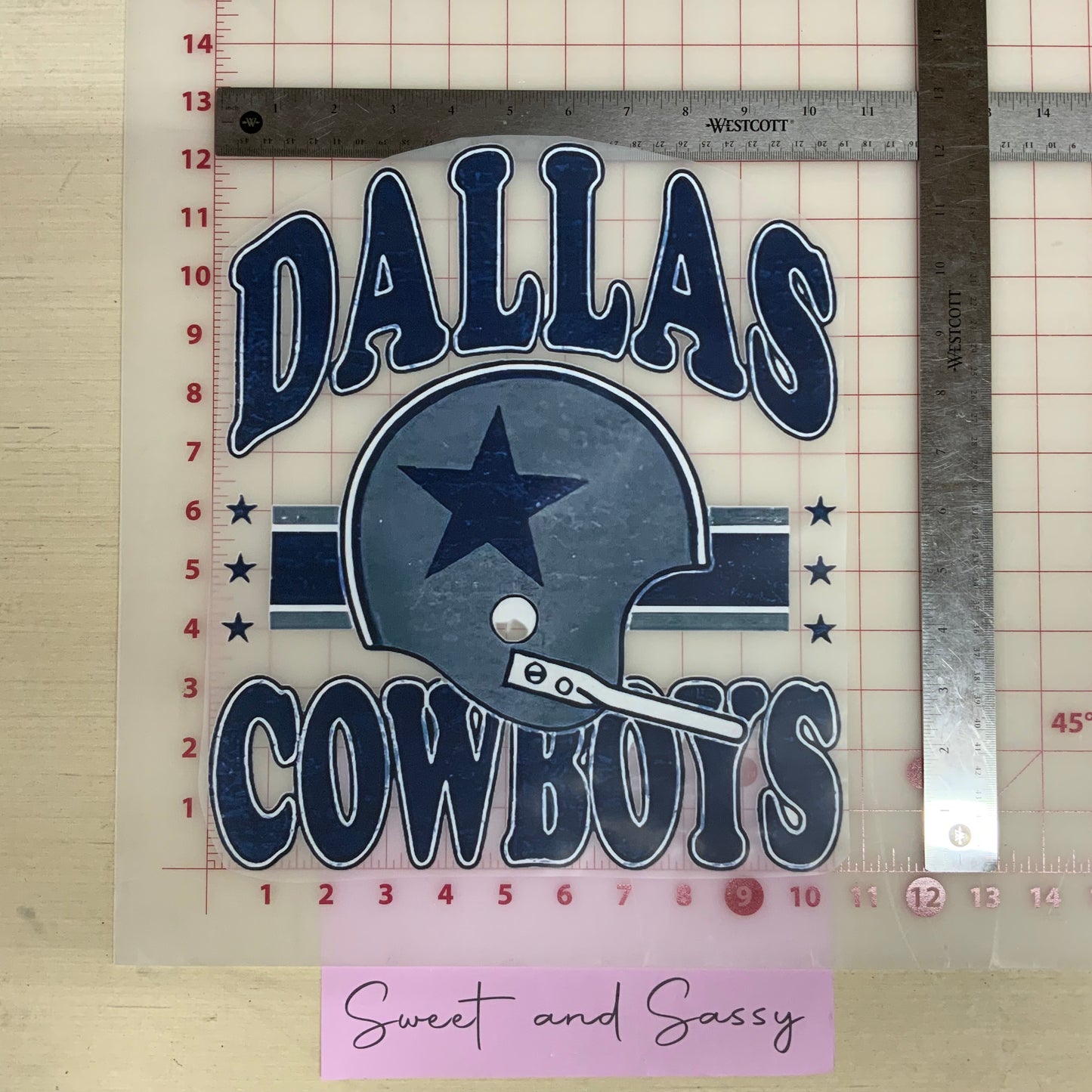 Dallas helmet DTF Transfer