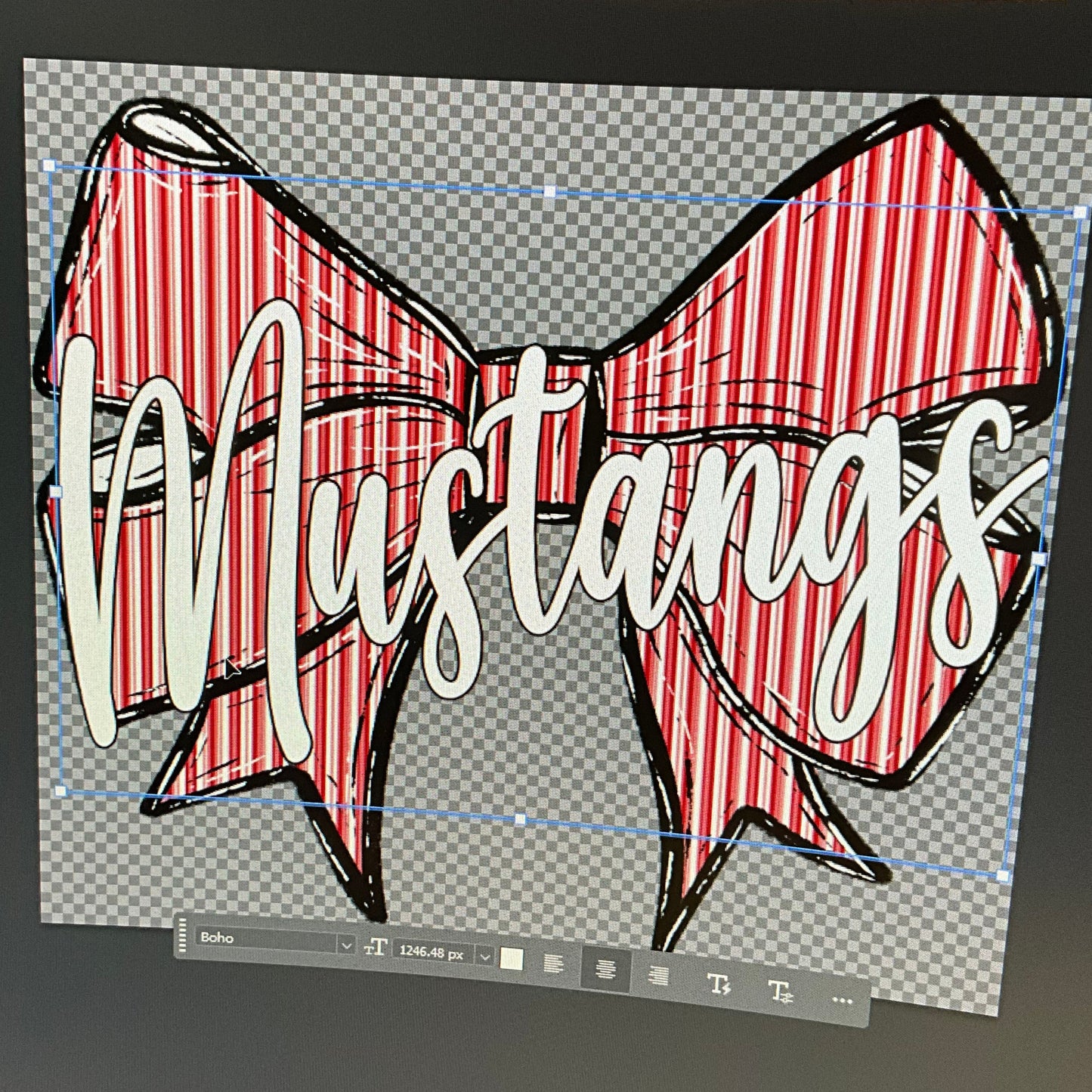 Prepster Bow School Mascot DTF Transfer Design