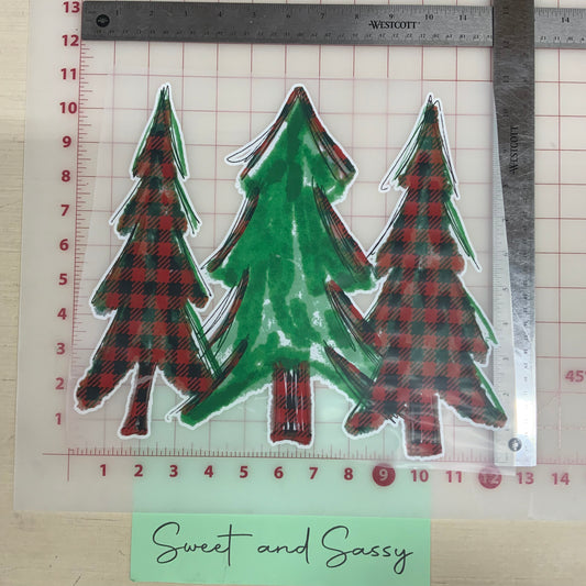Buffalo Plaid Trees DTF Transfer Design