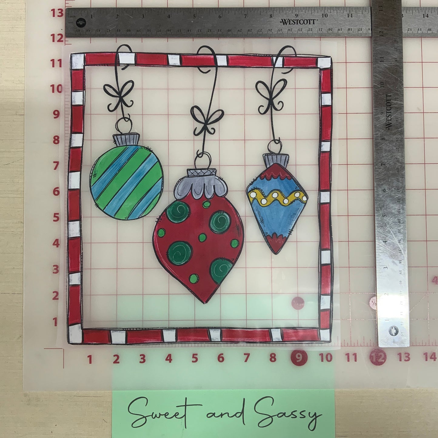 Ornament Frame DTF Transfer Design