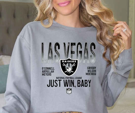RAIDERS Just win baby DTF Transfer