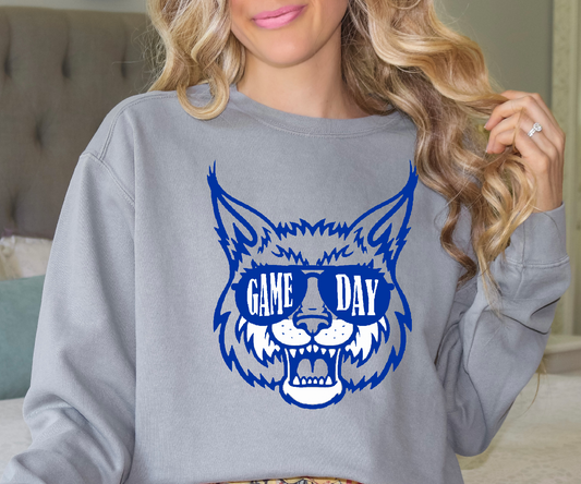game day wildcat sunglasses blue DTF Transfer