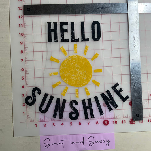 Hello Sunshine DTF Transfer Design