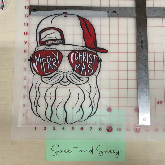 Santa Sunglasses DTF Transfer Design