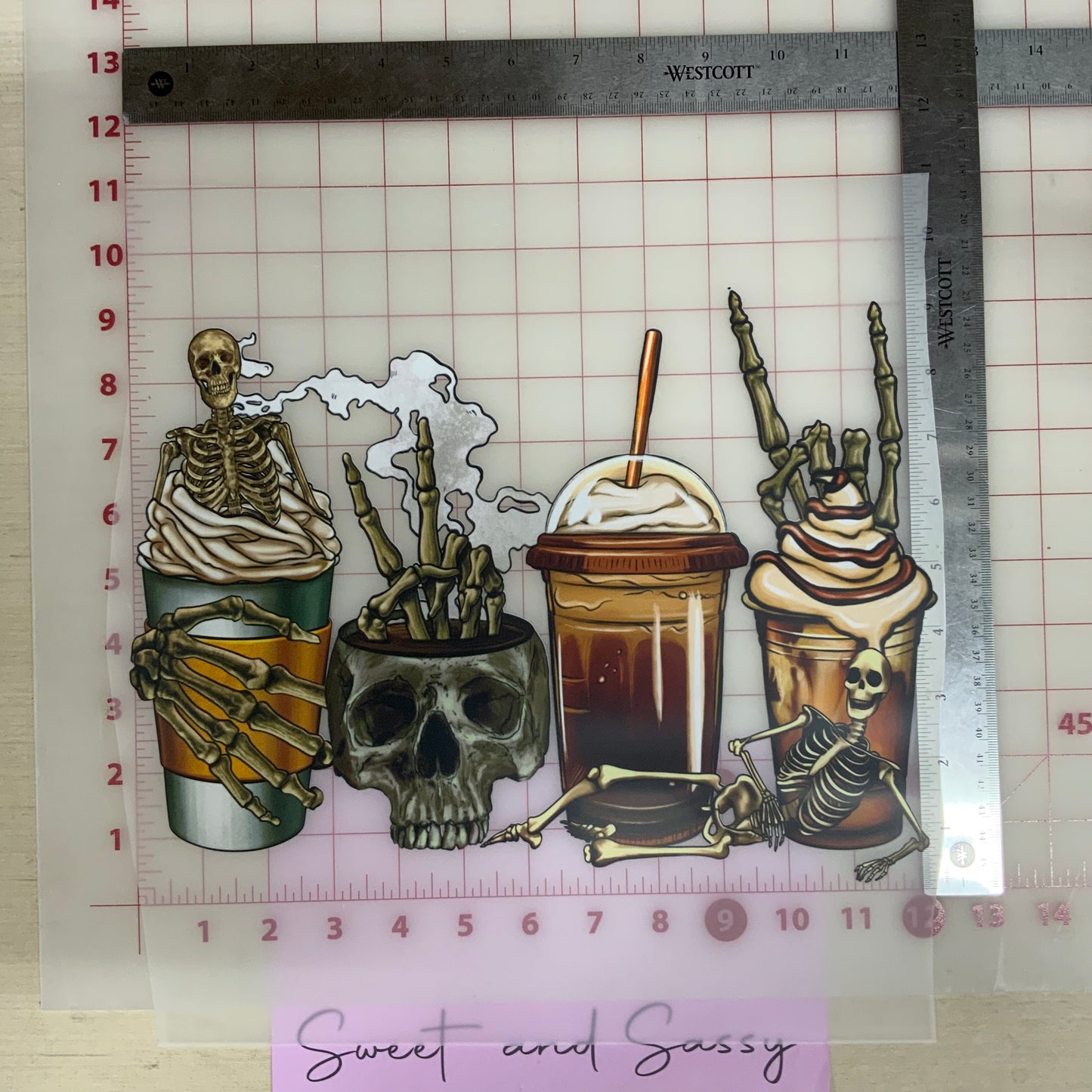 Spooky coffee DTF Transfer Design