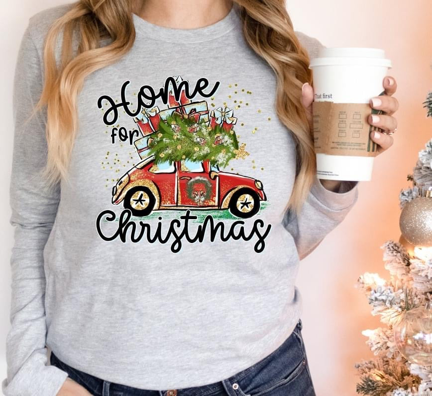 Car, Home for Christmas DTF Transfer Design