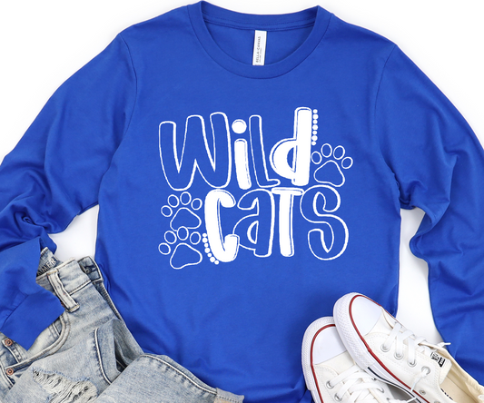 wildcats stacked white DTF Transfer