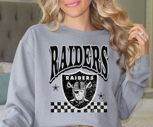 RAIDERS crest checkered DTF Transfer