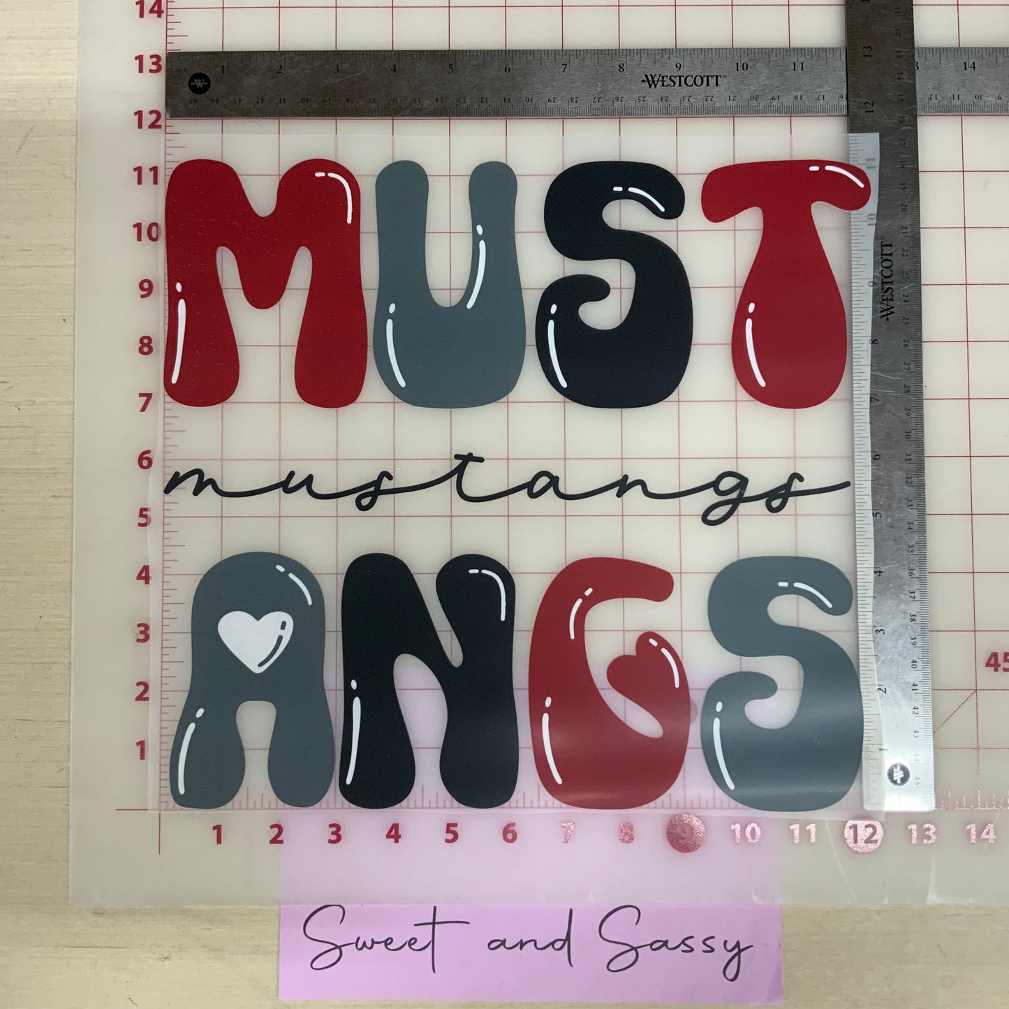 Mustangs COR DTF Transfer Design