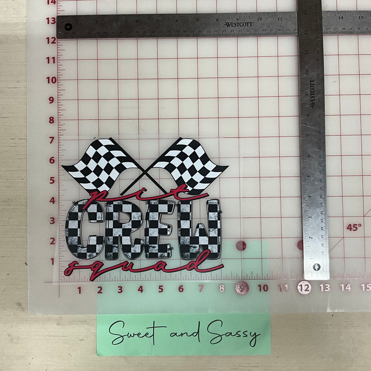 Pit Crew Squad DTF Transfer Design