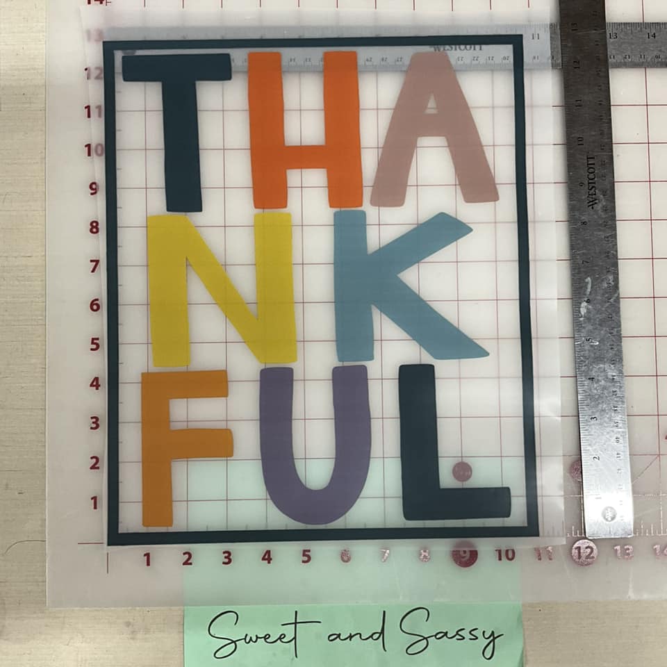 Thankful Stacked DTF Transfer Design