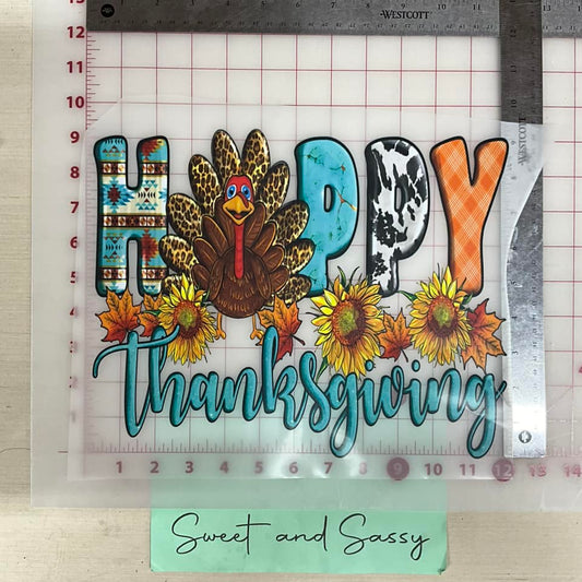 Happy Thanksgiving DTF Transfer Design