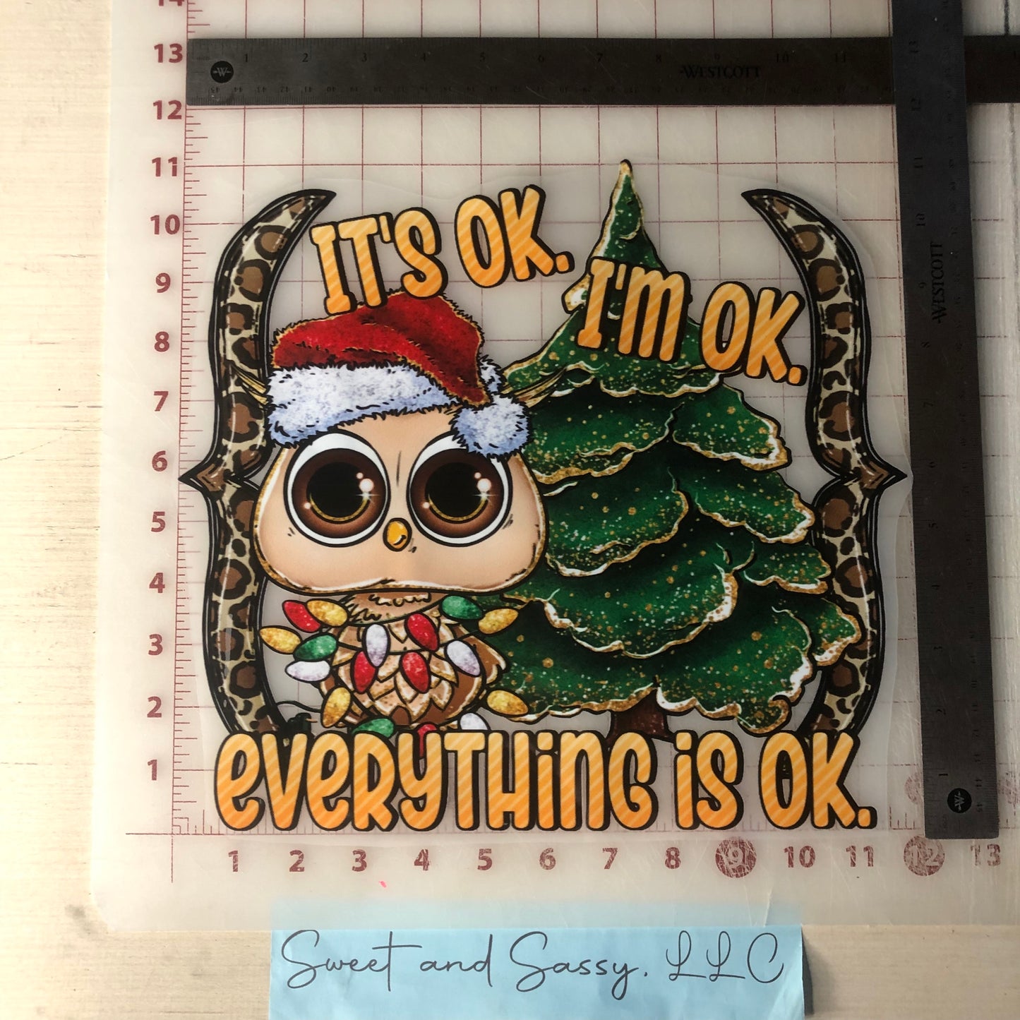 It’s ok, I’m ok, Everything is ok, Owl DTF Transfer Design