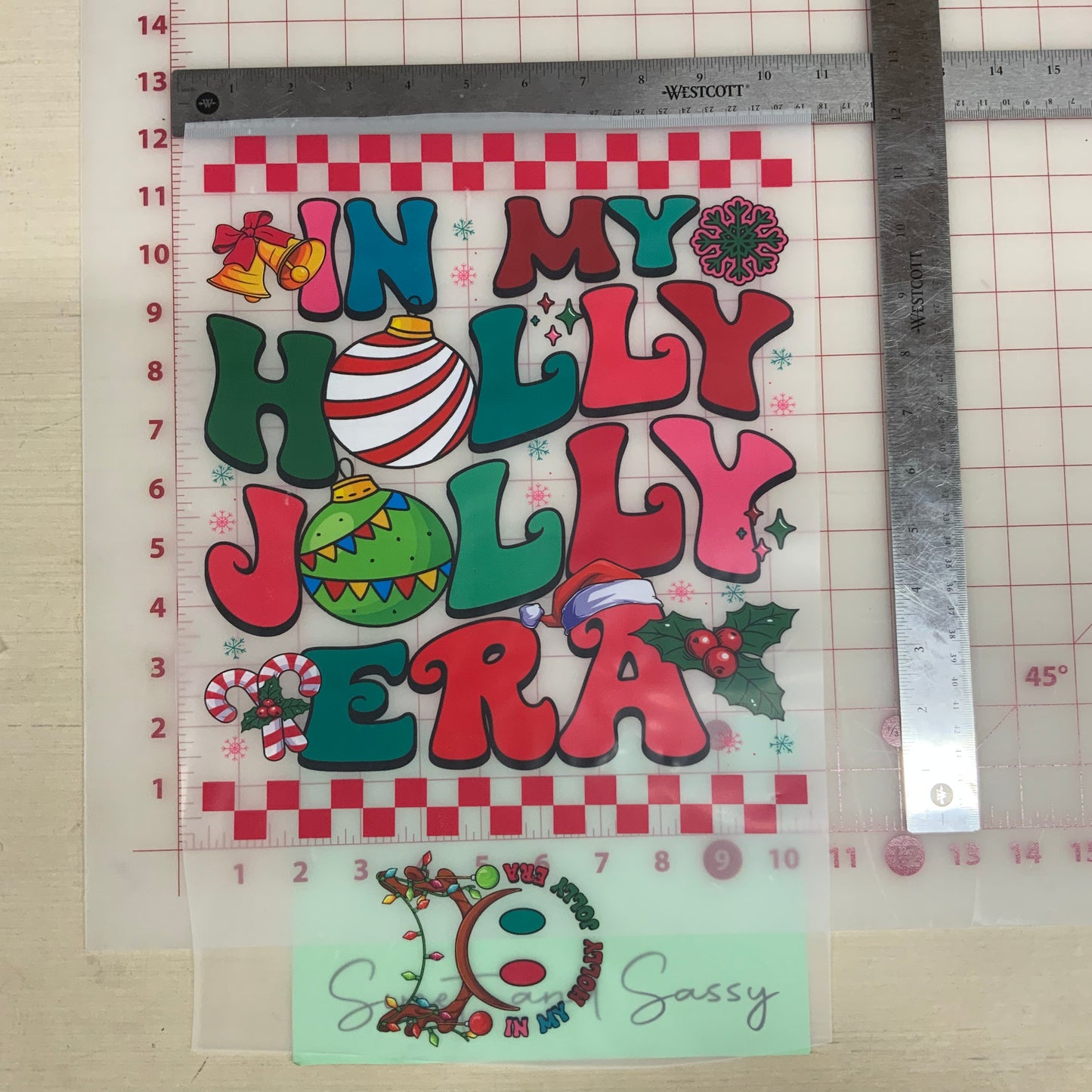 In my Holly Jolly Era DTF Transfer Design